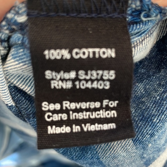 Jean Plaid Button Down - Picture 6 of 6